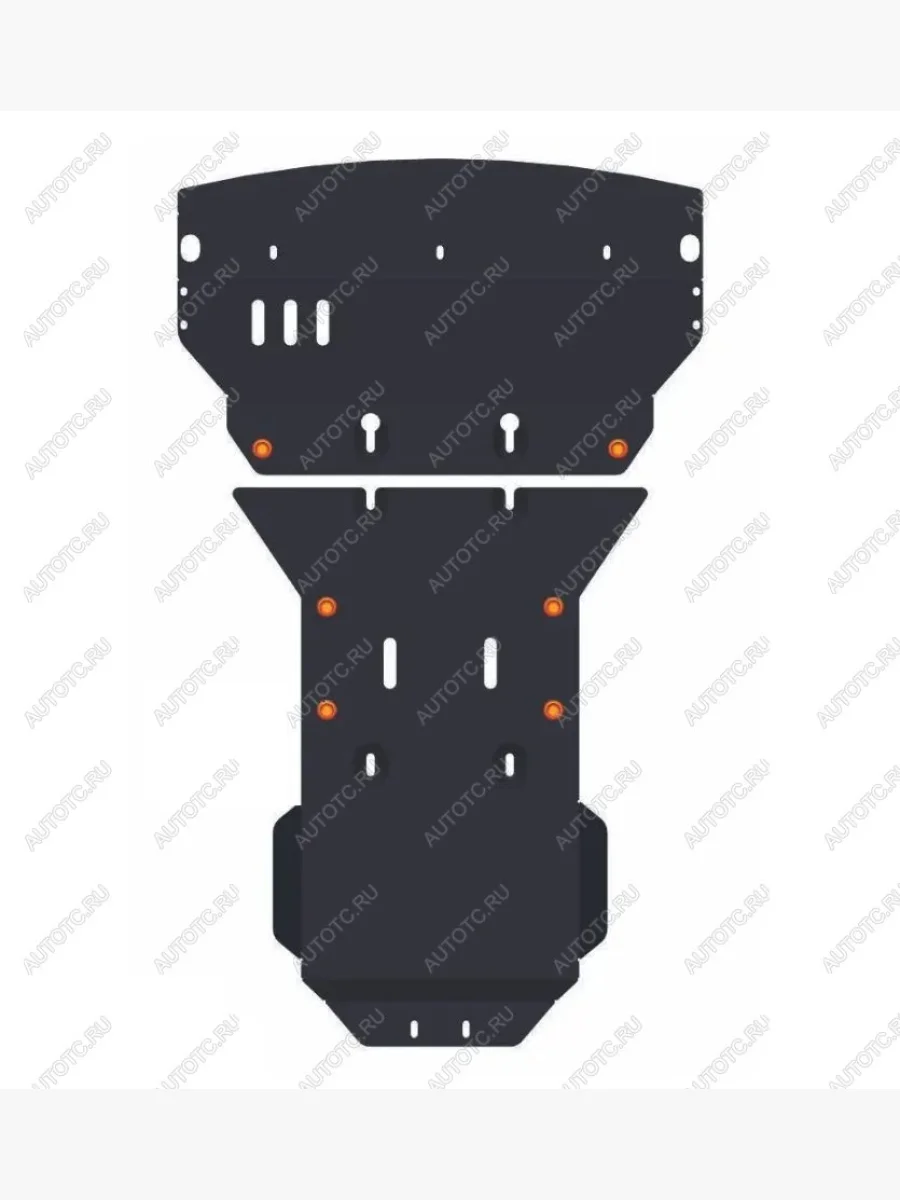 Защита картера и мкпп (2 части) (V-V-2,1 CDI) ALFECO Mercedes-Benz Sprinter Classic W909 микроавтобус дорестйлинг (2013-2018) (сталь 2 мм)  в Керчи Республика Крым