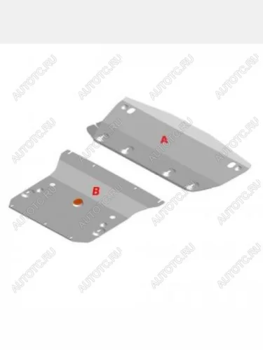 Защита радиатора и картера (2 части) (V-1,8 163PS) ALFECO (алюминий 4 мм) Mercedes-Benz CLK class W209 (2003-2010)