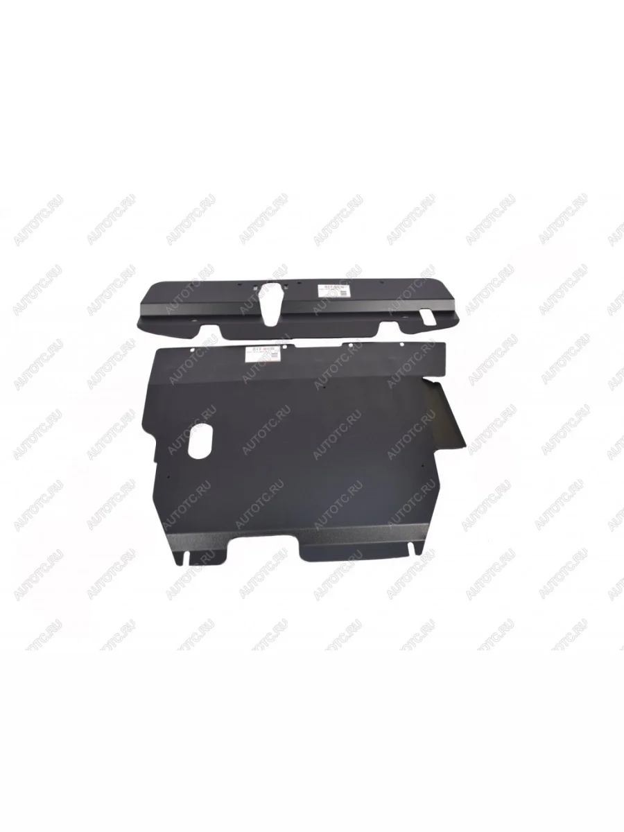 Защита картера и кпп (2 части) (V-all) ALFECO Mitsubishi Outlander CU (2003-2009) (алюминий)  в Перми Пермском крае