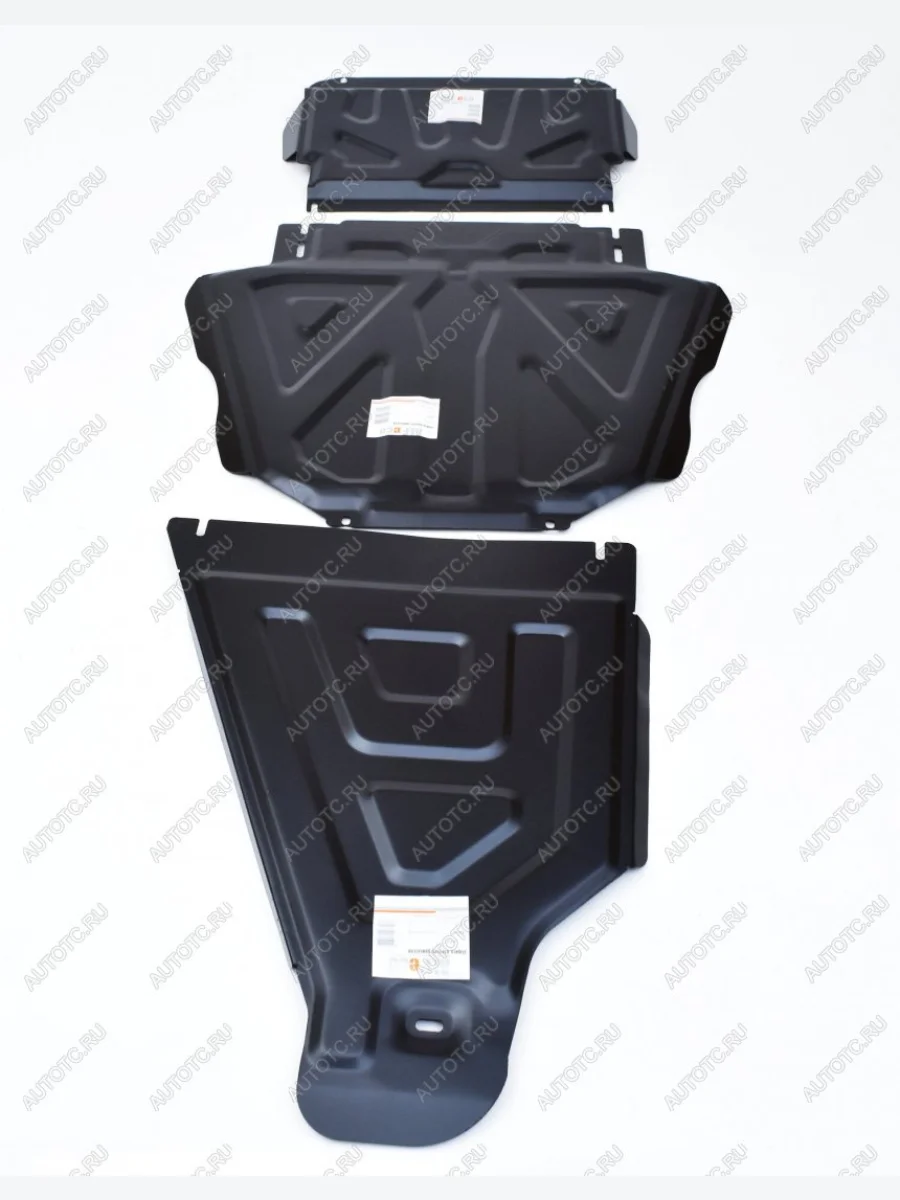 Защита радиатора, картера, кпп и рк ( 4 части) (V-all) ALFECO Mitsubishi Pajero 4 V90 2-ой рестайлинг (2014-2020) (алюминий 4 мм)  с доставкой в г. Керчь