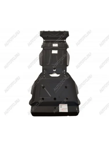 Защита радиатора, редуктора переднего моста, кпп и рк (4 части) (V-all) ALFECO (алюминий 4 мм) Mitsubishi Pajero Sport QE дорестайлинг (2015-2021)