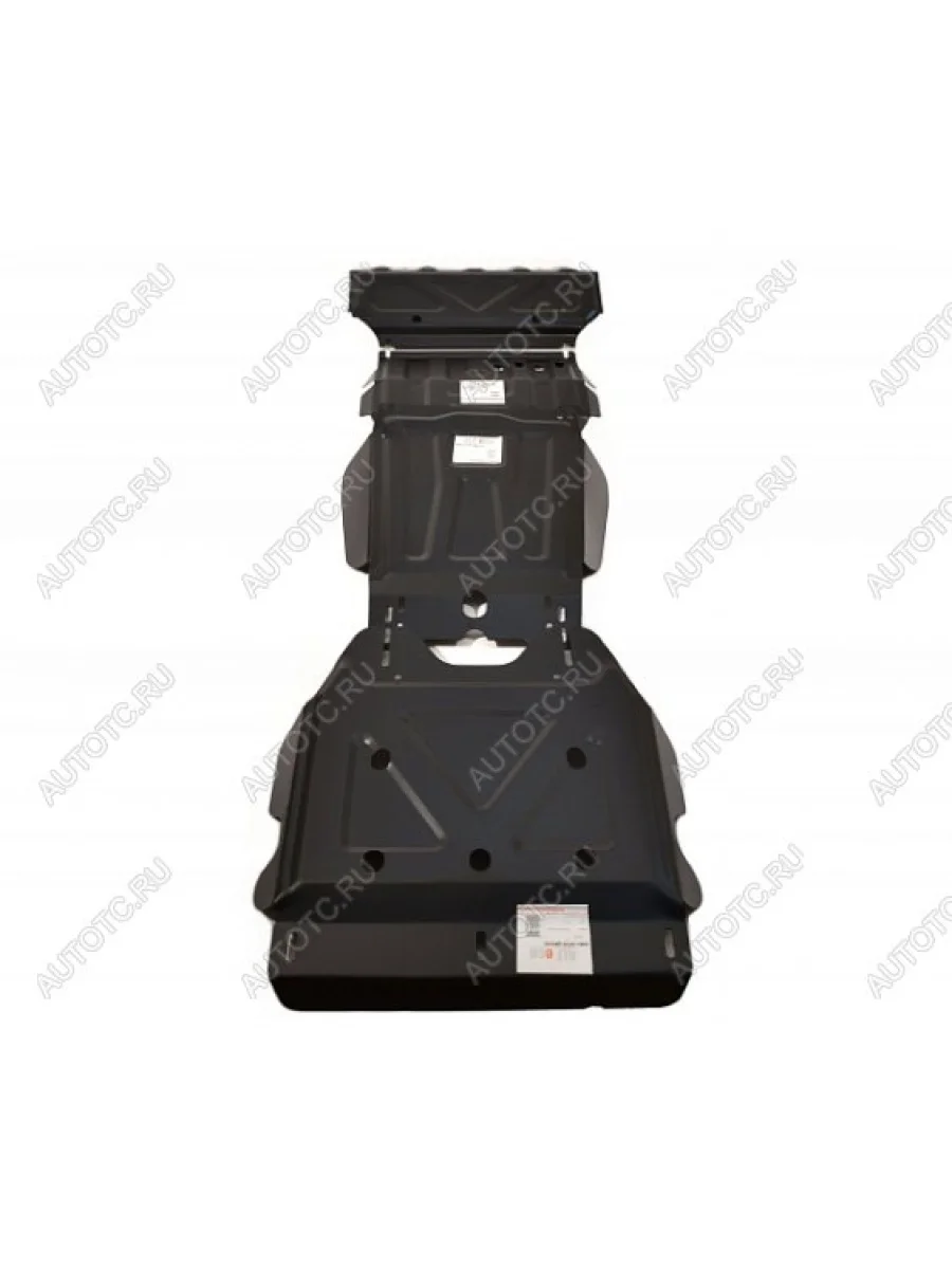 Защита радиатора, редуктора переднего моста, кпп и рк (4 части) (V-all) ALFECO Mitsubishi Pajero Sport QE дорестайлинг (2015-2021) (алюминий 4 мм)  в Перми Пермском крае