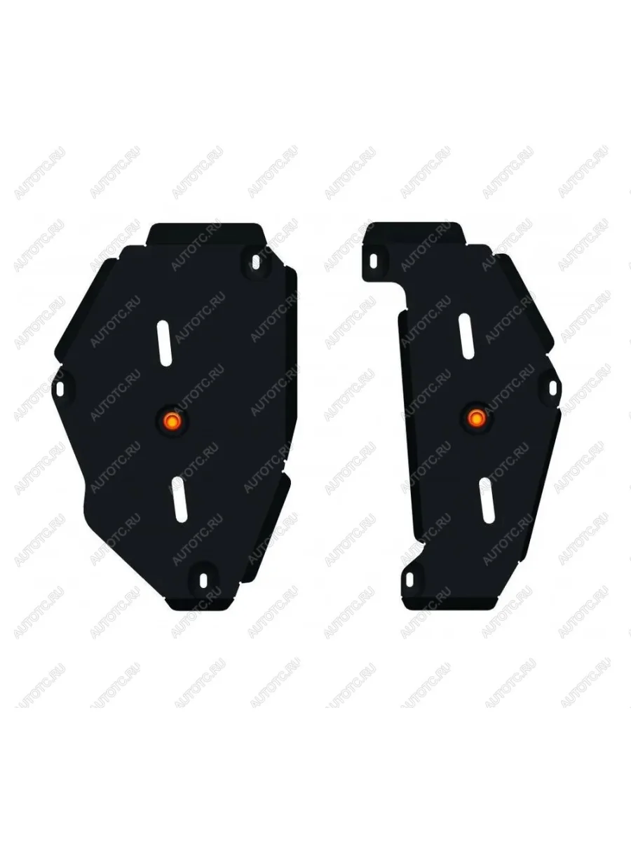 Защита топливного бака (2 части) (V-all) ALFECO Nissan X-trail 3 T32 дорестайлинг (2013-2018) (алюминий)  в Керчи Республика Крым