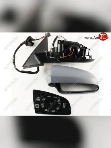 Боковое левое зеркало заднего вида (с автоскладыванием, электрическая регулировка, с подогревом) BodyParts (неокрашенное) Audi A3 8P1 хэтчбэк 3 дв. дорестайлинг (2003-2005)