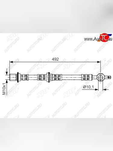 Шланг тормозной задний (Таиланд) LH=RH Toyota Carina  T190 - Corona  T190