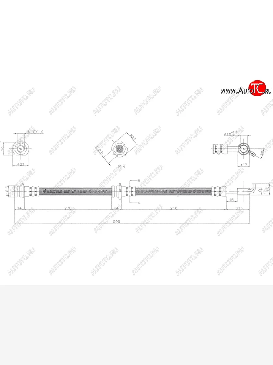 Шланг тормозной задний (Таиланд) RH SAT  Nissan X-trail (2000-2007) 1 T30  с доставкой в г. Керчь