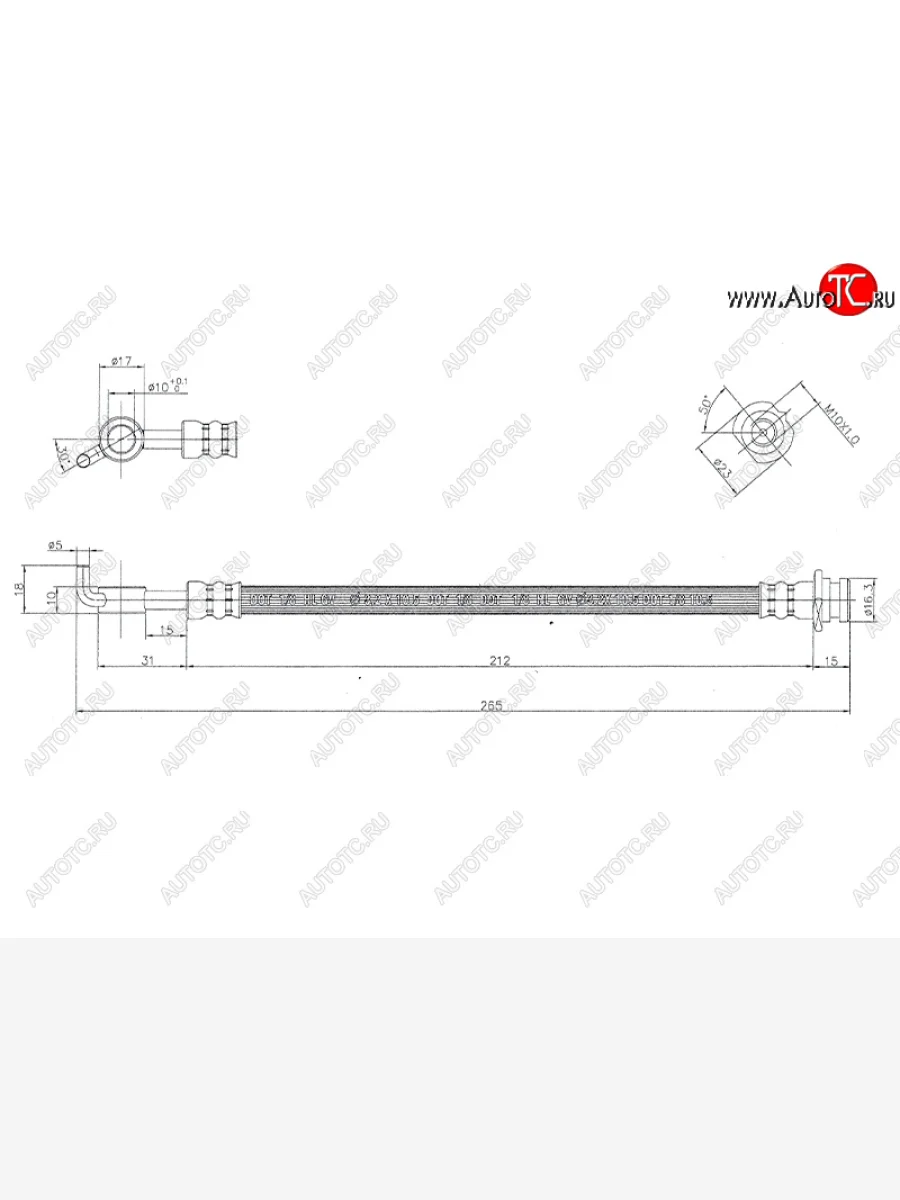 Шланг тормозной задний LH SAT Nissan Qashqai +2 1 J10 дорестайлинг (2008-2010)  в Керчи Республика Крым