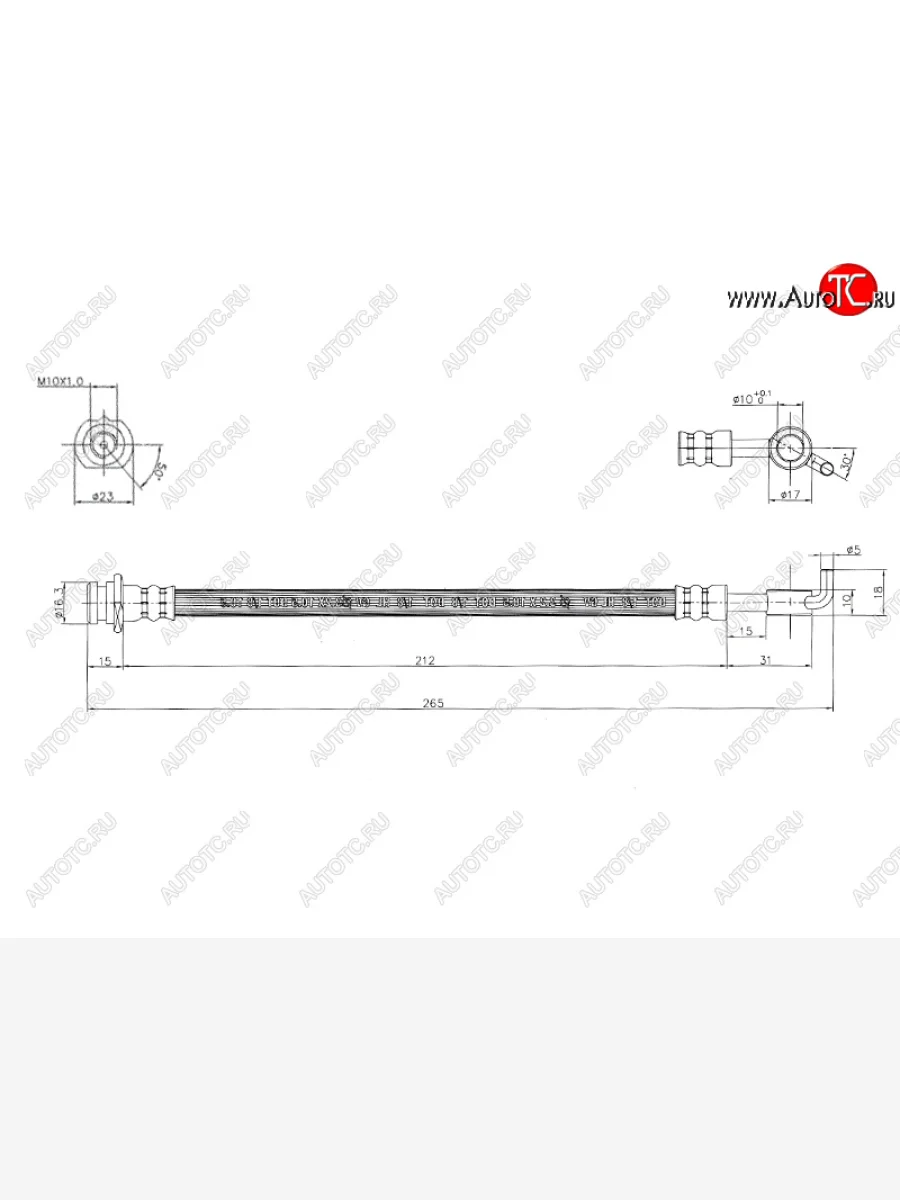 Шланг тормозной задний RH SAT Nissan Qashqai +2 1 J10 рестайлинг (2010-2014)  в Самаре Самарской области