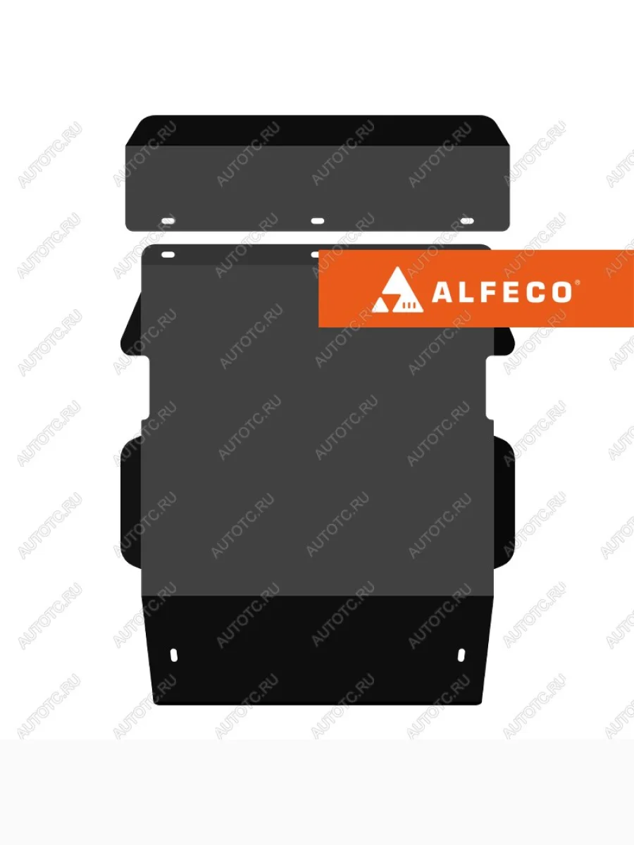 Защита картера и КПП (2 части) (V-3.2) ALFECO Isuzu MU UES рестайлинг (2000-2002) (алюминий)  в Воронеже Воронежской области