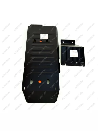 Защита топливного бака (2 части) (V-2,0 MT 4WD) ALFECO (алюминий 4 мм) JAC T8 Pickup Double Cab (2018-2023)