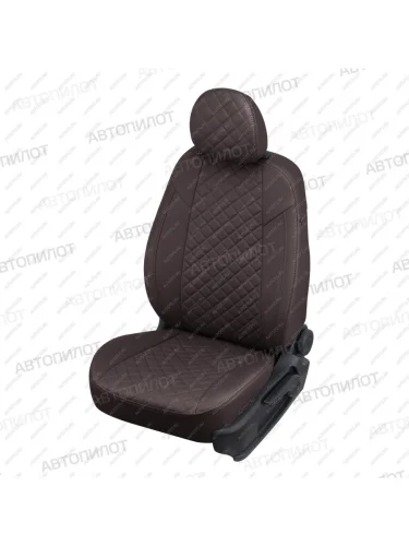 Чехлы на сиденья Ромб (к. Comfort Luxe экокожа) Автопилот (шоколад) Уаз Патриот 3163 5 дв. 2-ой рестайлинг (2017-2025)