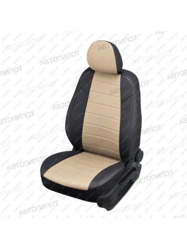 Чехлы на сиденья Экокожа (к. Comfort Luxe экокожа) Автопилот (черный/бежевый) Уаз Патриот 3163 5 дв. 2-ой рестайлинг (2017-2025)