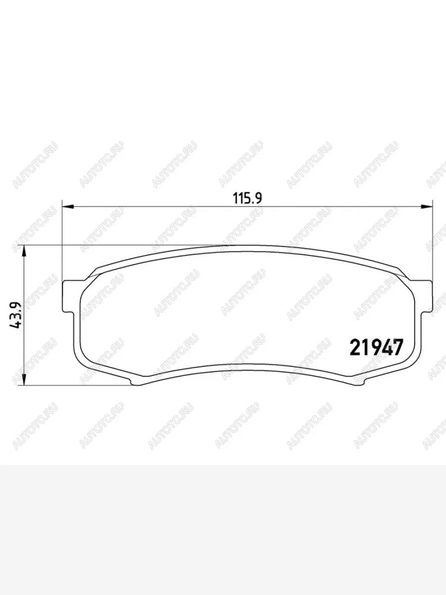 Колодки тормозные задние BAIKOR Toyota Land Cruiser Prado J150 3-ий рестайлинг (2020-2025)  в Самаре Самарской области