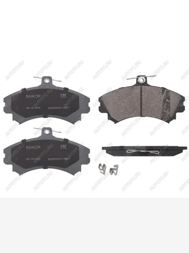 Колодки тормозные перед BAIKOR Mitsubishi Colt Z30 хэтчбэк 5 дв. дорестайлинг (2002-2009)
