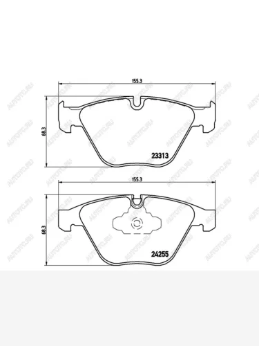 Колодки тормозные передние BAIKOR BMW 3 серия E92 купе дорестайлинг (2005-2010)