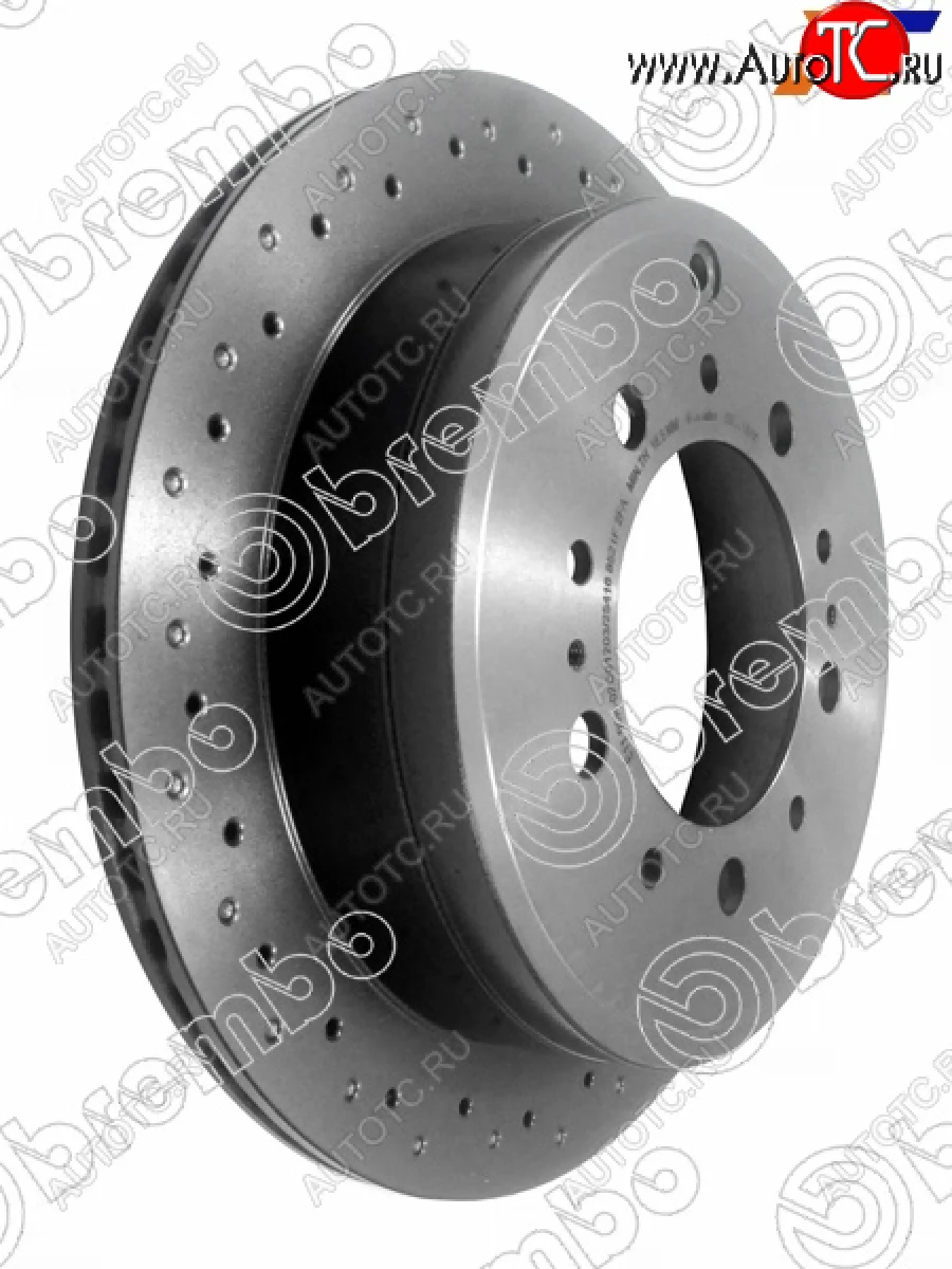 Диск тормозной задний Ø345 BREMBO Lexus LX570 J200 1-ый рестайлинг (2012-2015)  с доставкой в г. Пермь