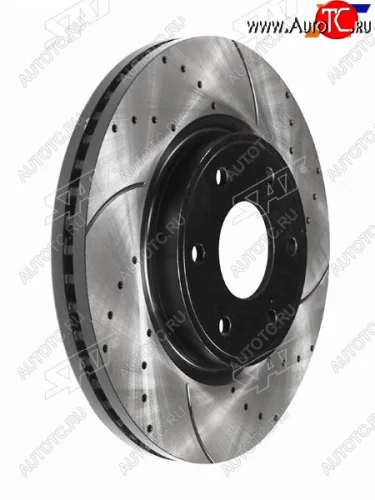 Диски тормозные передние перфорированный Ø358mm SAT Nissan Patrol 6 Y62 дорестайлинг (2010-2014)