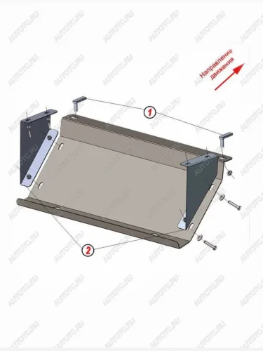 Защита рулевых тяг (V-2,7) ALFECO (сталь 2 мм) Уаз Патриот 23632 дорестайлинг пикап (2008-2014)