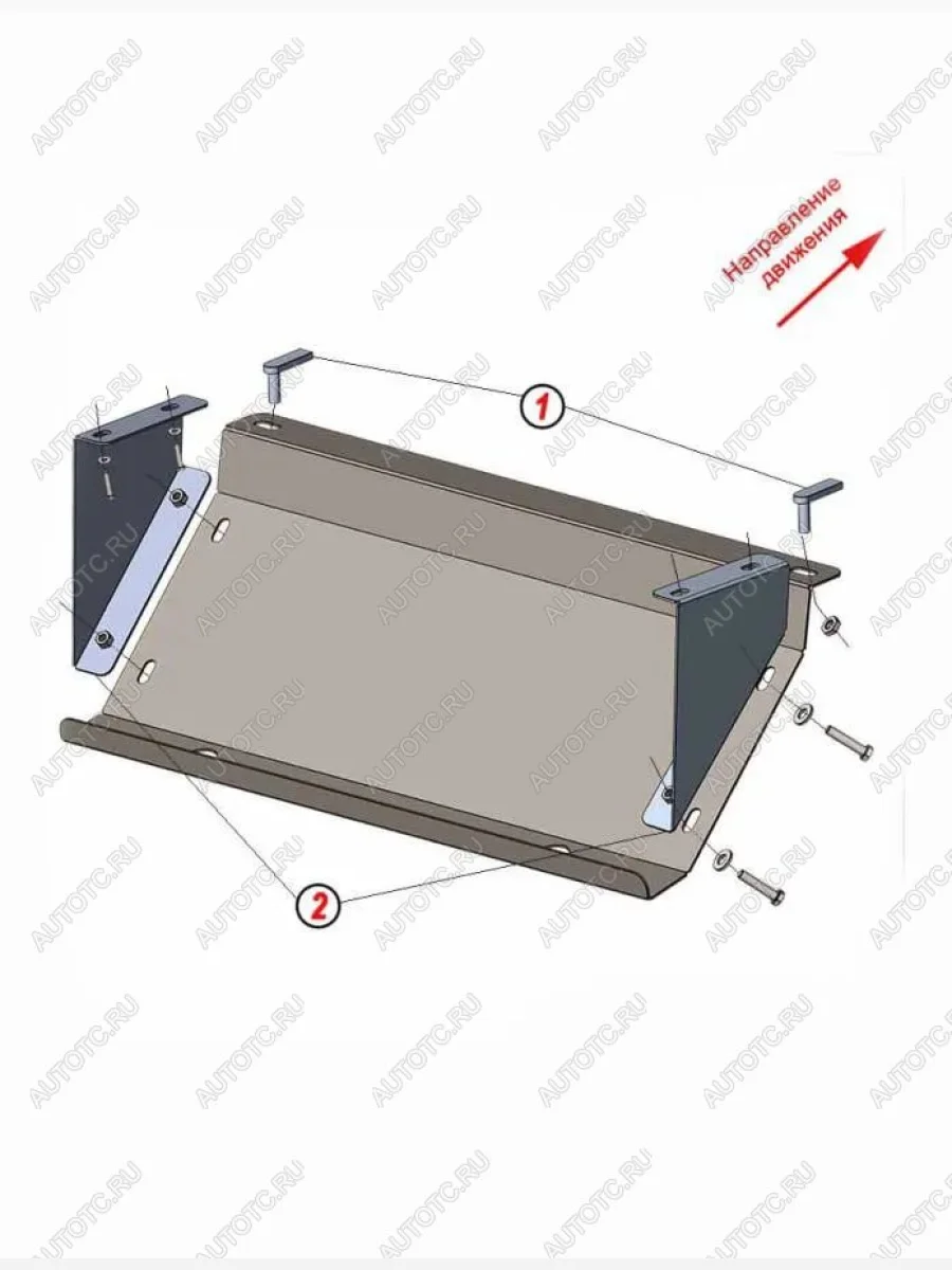 Защита рулевых тяг (V-2,7) ALFECO Уаз Патриот 23632 дорестайлинг пикап (2008-2014) (сталь 2 мм)  в Керчи Республика Крым
