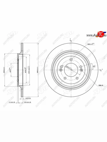 Диск тормозной передний Ø302mm SAT Hyundai Tucson TL рестайлинг (2018-2021)