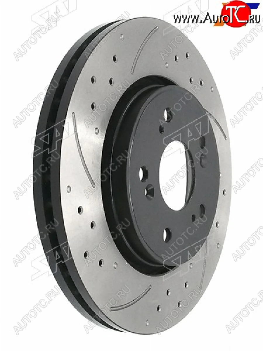 Комплект дисков тормозных передний перфорированные (Ø293 mm) SAT Honda CR-V RE1,RE2,RE3,RE4,RE5,RE7 дорестайлинг (2007-2010)  в Керчи Республика Крым