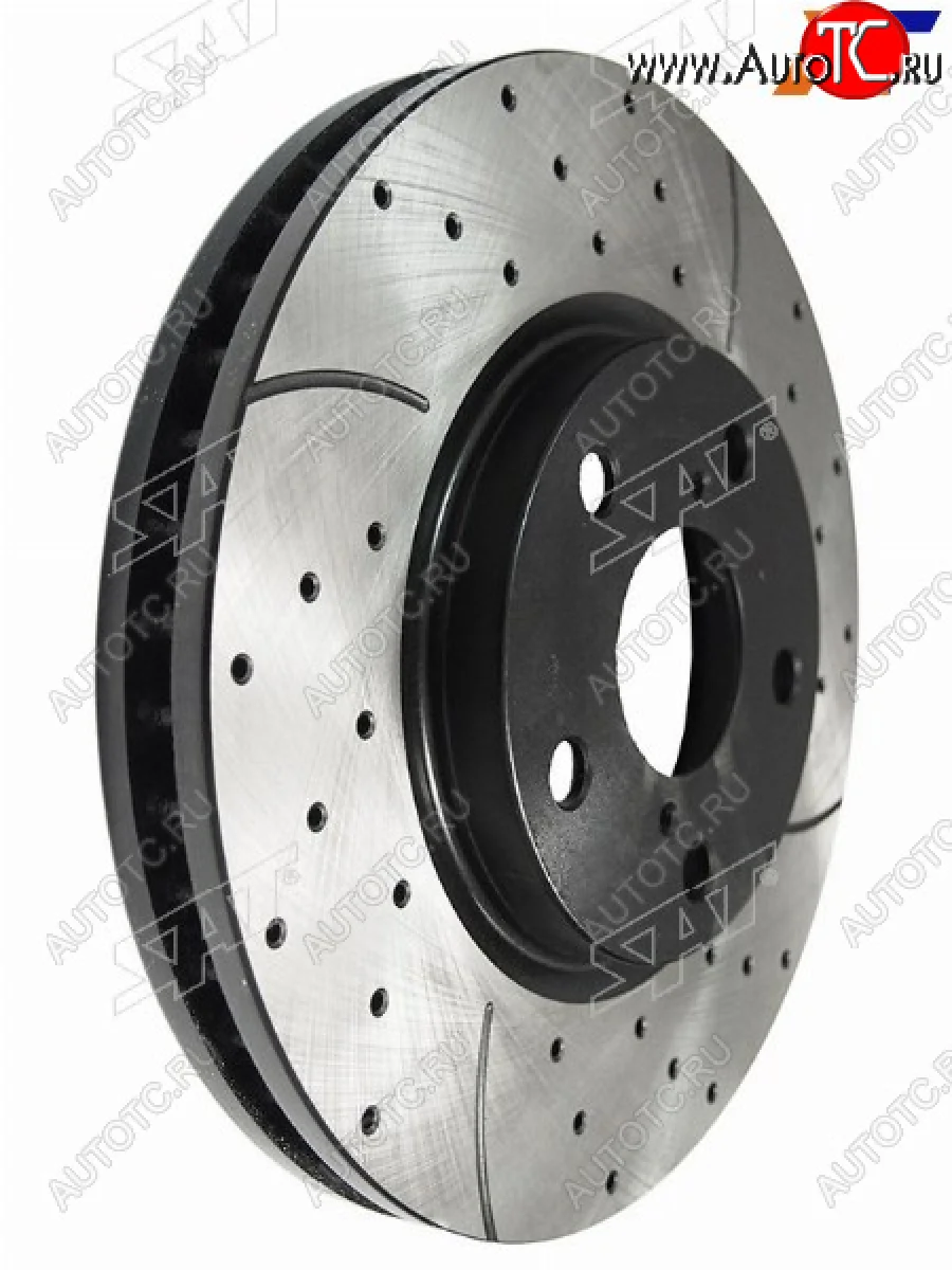 Комплект дисков тормозных передний перфорированные (Ø296 mm) SAT Toyota Mark 2 X90 седан (1992-1996)  в Керчи Республика Крым