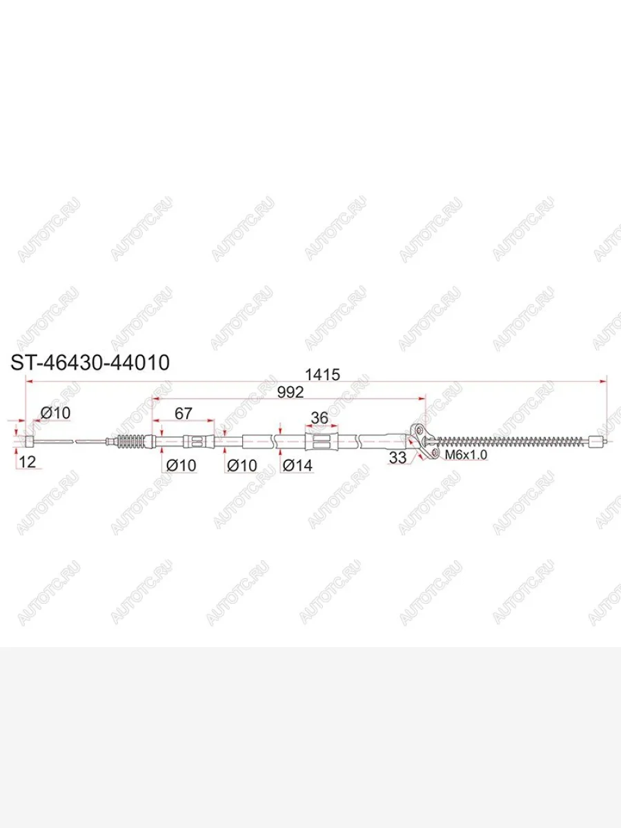 Трос ручника LH SAT  Toyota Ipsum (1995-2009) SXM10, ACM20  в Воронеже Воронежской области