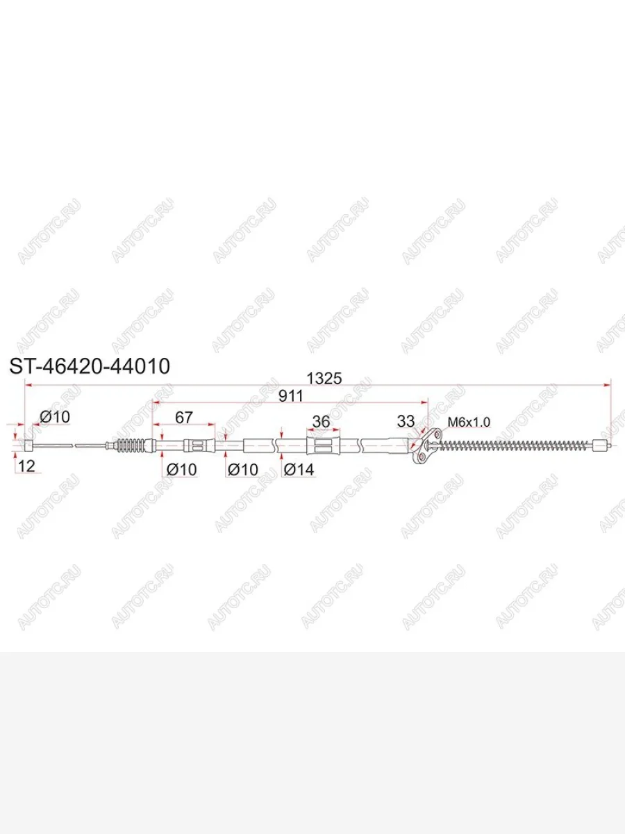 Трос ручника RH SAT Toyota Ipsum SXM10 дорестайлинг (1995-1998)  в Воронеже Воронежской области