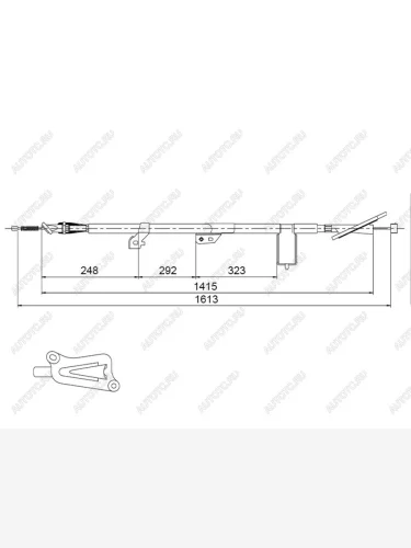 Трос ручника LH SAT Nissan Almera Classic  B10 (2006-2013) седан