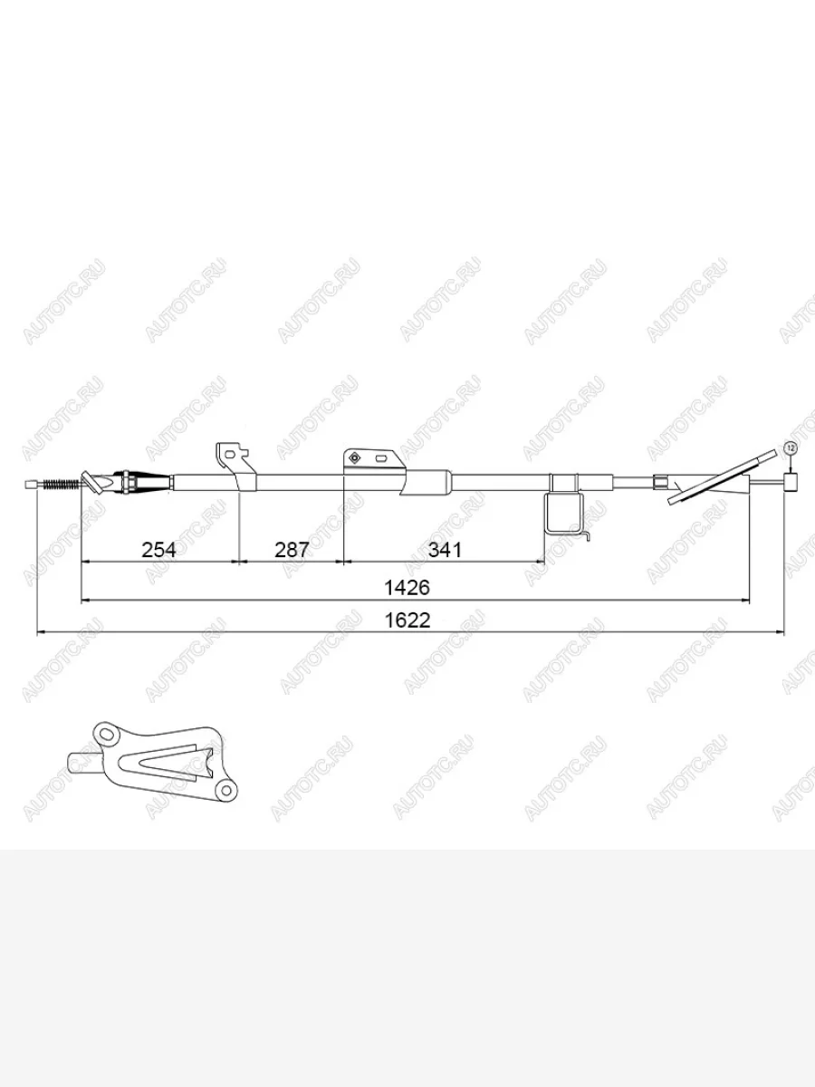 Трос ручника RH SAT Nissan Almera Classic B10 седан (2006-2013)  в Воронеже Воронежской области