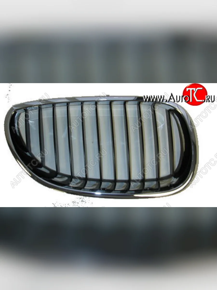 Правая решетка радиатора BodyParts BMW 5 серия E60 седан дорестайлинг (2003-2007) (хром черный)  в Самаре Самарской области