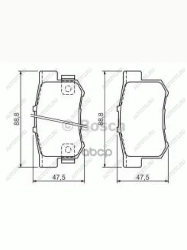 Колодки тормозные задние (4шт.) BOSCH Honda CR-V RM1,RM3,RM4 рестайлинг (2014-2018)