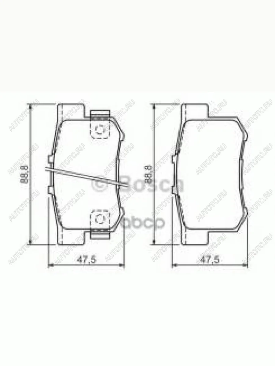 Колодки тормозные задние (4шт.) BOSCH Honda CR-V RM1,RM3,RM4 дорестайлинг (2012-2015)  с доставкой в г. Керчь
