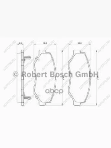Колодки тормозные передние (4шт.) BOSCH Honda CR-V RM1,RM3,RM4 дорестайлинг (2012-2015)