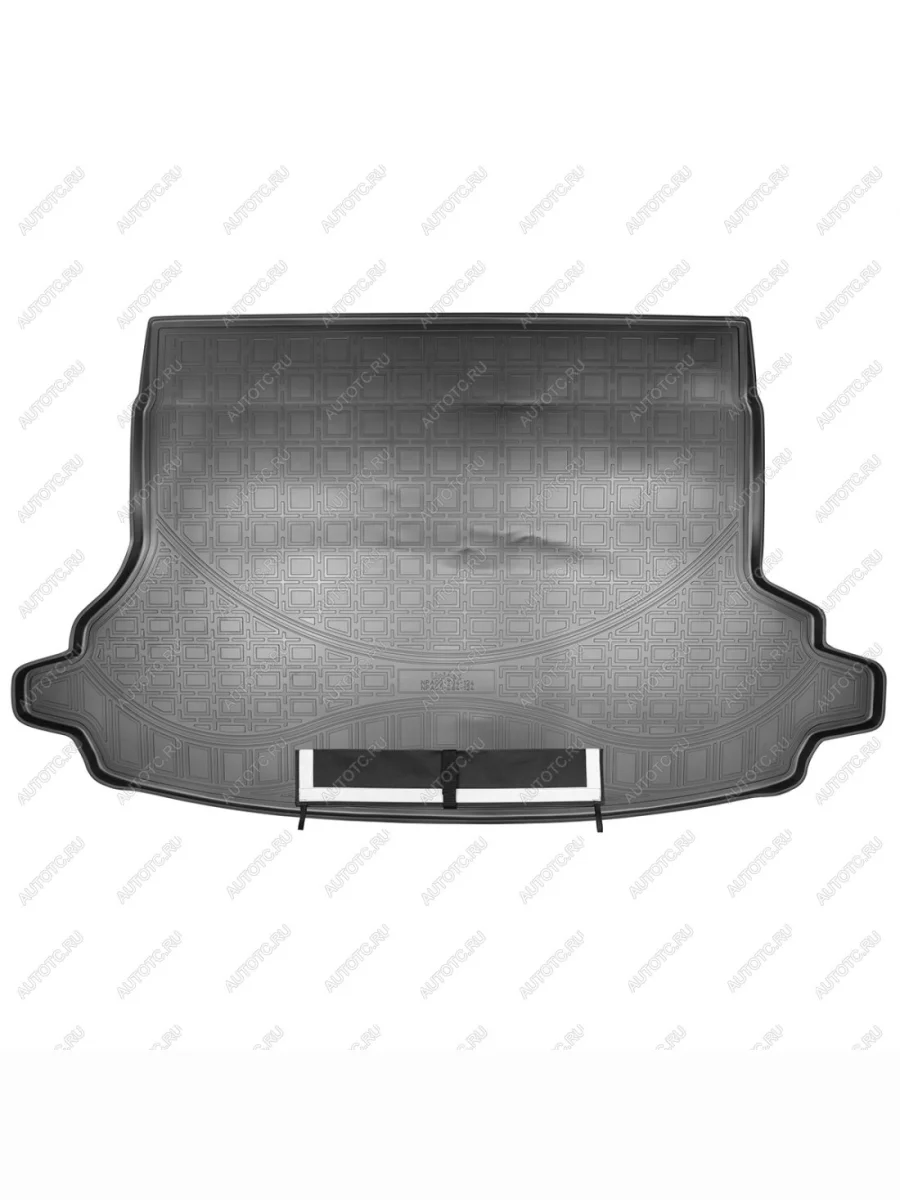 Коврик багажника (полиуретан, без сабвуфера) Norplast Unidec  Subaru Forester (2018-2021) SK/S14 (черный, с фартуком )  в Самаре Самарской области