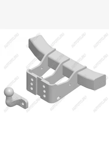 Фаркоп (стальной) Трейлер (крюк К2) ГАЗ ГАЗель 3221 дорестайлинг автобус (1996-2002)