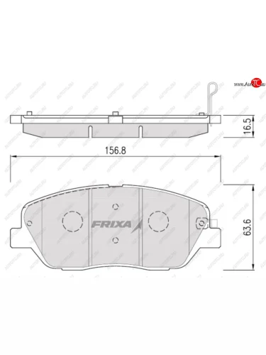 Колодки тормозные передние (4шт.) HANKOOK FRIXA KIA Mohave HM дорестайлинг (2008-2017)