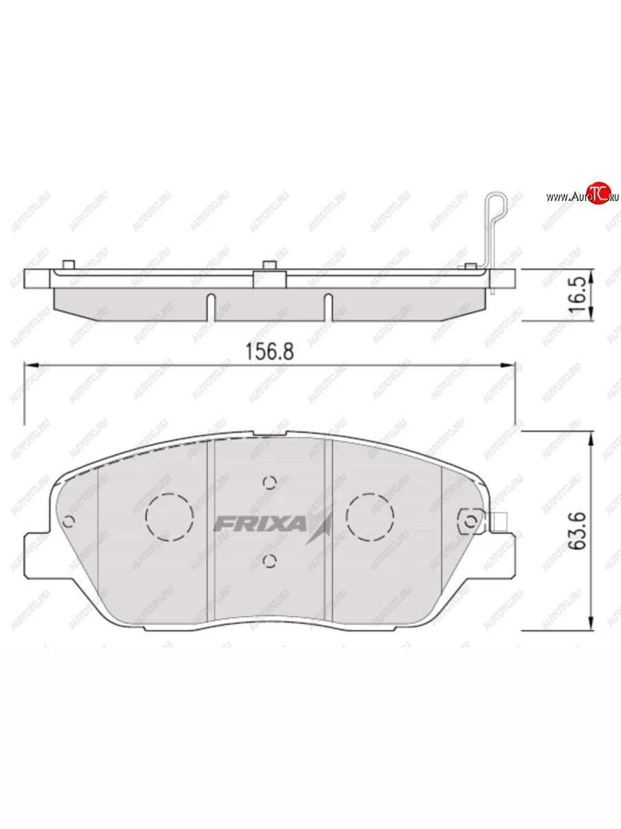 Колодки тормозные передние (4шт.) HANKOOK FRIXA KIA Mohave HM дорестайлинг (2008-2017)  с доставкой в г. Керчь