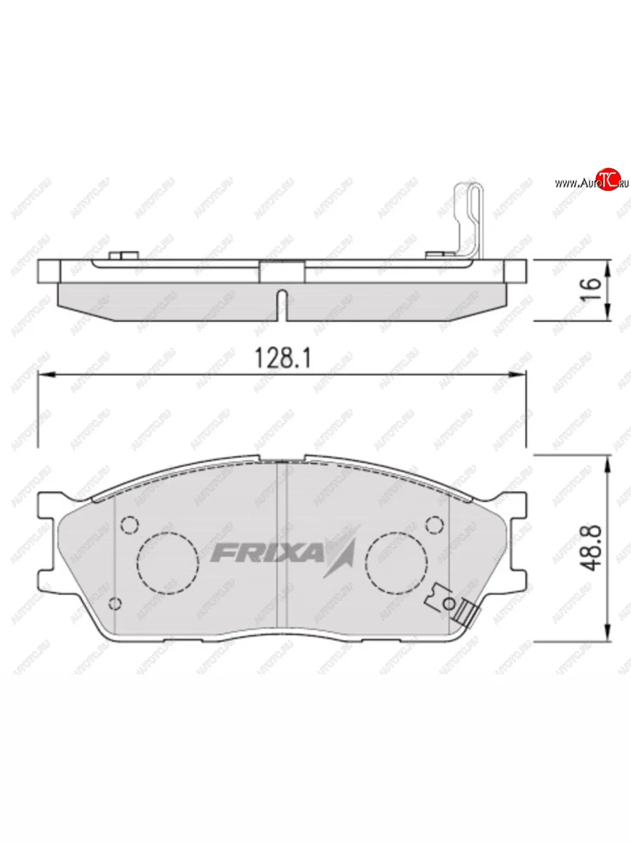 Колодки тормозные передние (4шт.) HANKOOK FRIXA KIA Spectra (2000-2009)  с доставкой в г. Керчь