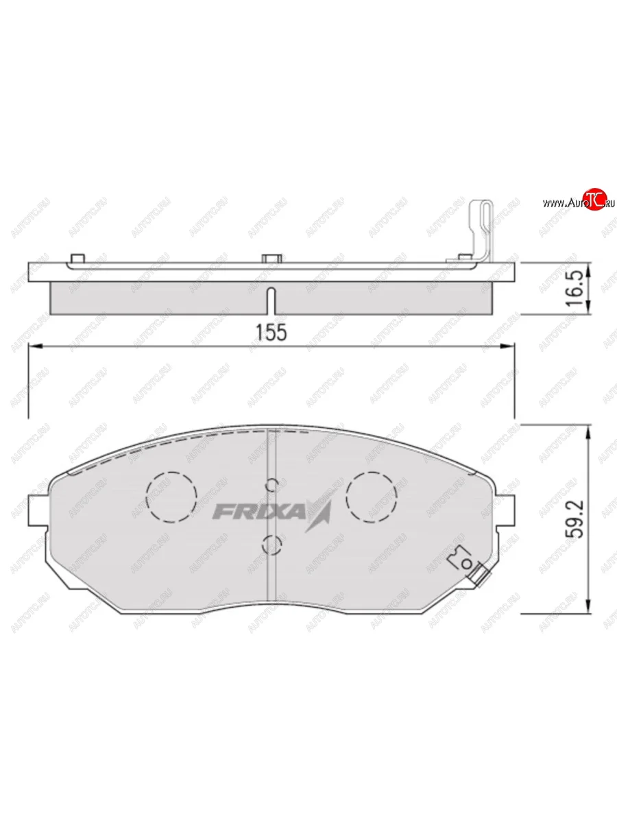 Колодки тормозные передние (4шт.) HANKOOK FRIXA KIA Sorento BL рестайлинг (2006-2010)  с доставкой в г. Керчь
