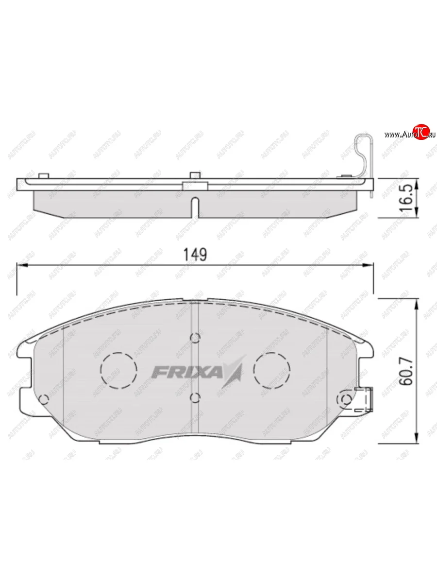 Колодки тормозные передние (4шт.) HANKOOK FRIXA Hyundai Santa Fe TM рестайлинг (2020-2022)  в Керчи Республика Крым