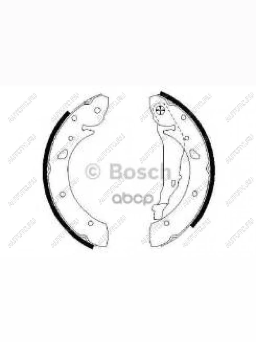 Колодки тормозные задние барабанные (4шт.) BOSCH Toyota Avensis T220 седан рестайлинг (2000-2003)  в Самаре Самарской области
