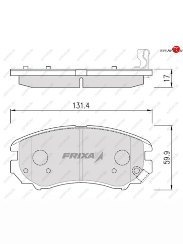 Колодки тормозные передние (4шт.) HANKOOK FRIXA Hyundai Tucson TL дорестайлинг (2015-2018)