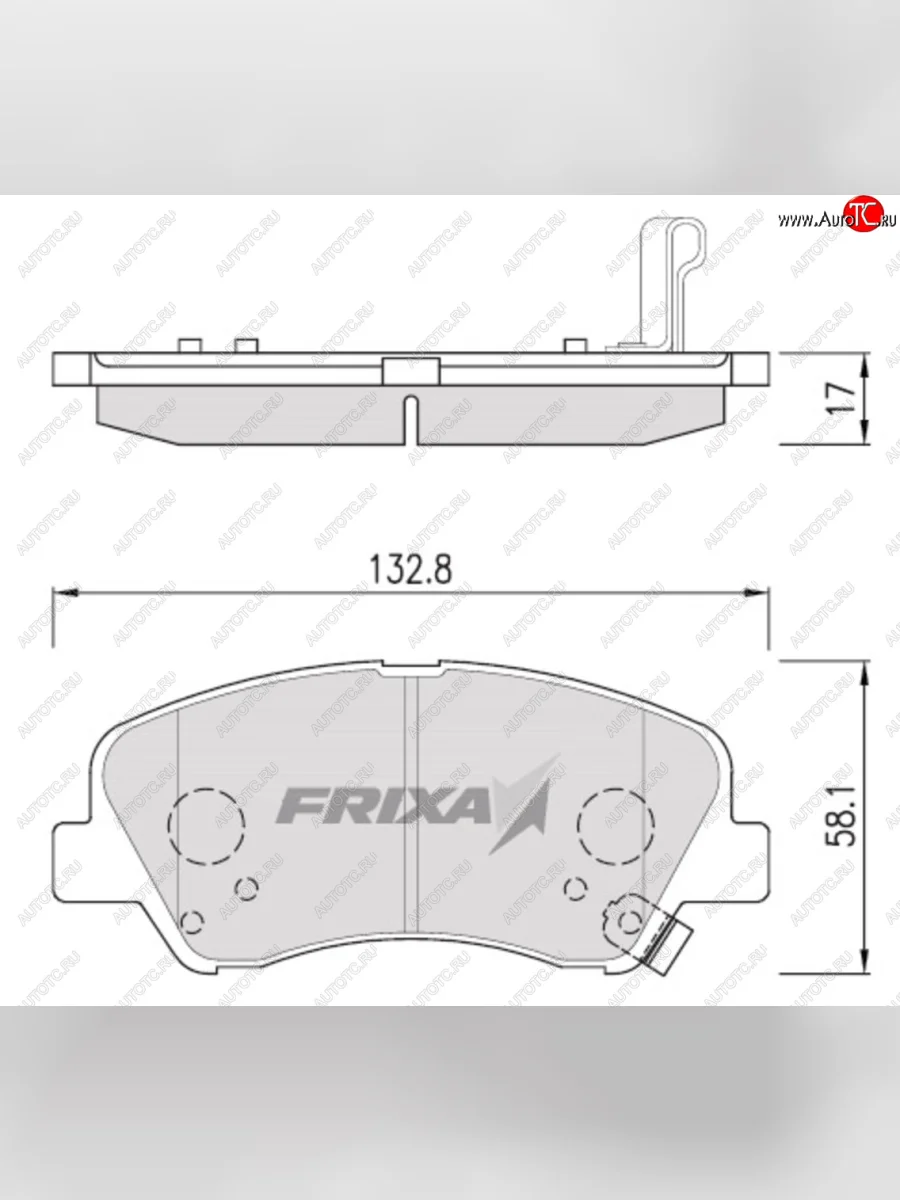 Колодки тормозные передние (4шт.) HANKOOK FRIXA Hyundai Solaris HCR седан рестайлинг (2020-2022)  с доставкой в г. Керчь