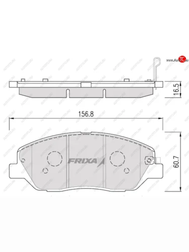 Колодки тормозные передние (4шт.) HANKOOK FRIXA Hyundai Genesis BH седан дорестайлинг (2008-2012)