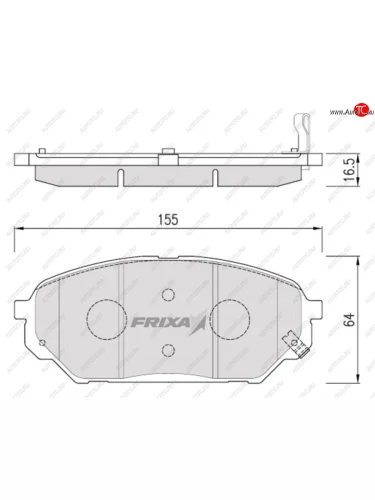 Колодки тормозные передние (4шт.) HANKOOK FRIXA Hyundai IX55 EN (2006-2013)