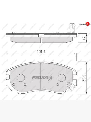 Колодки тормозные передние (4шт.) HANKOOK FRIXA Hyundai Elantra MD дорестайлинг (2010-2013)