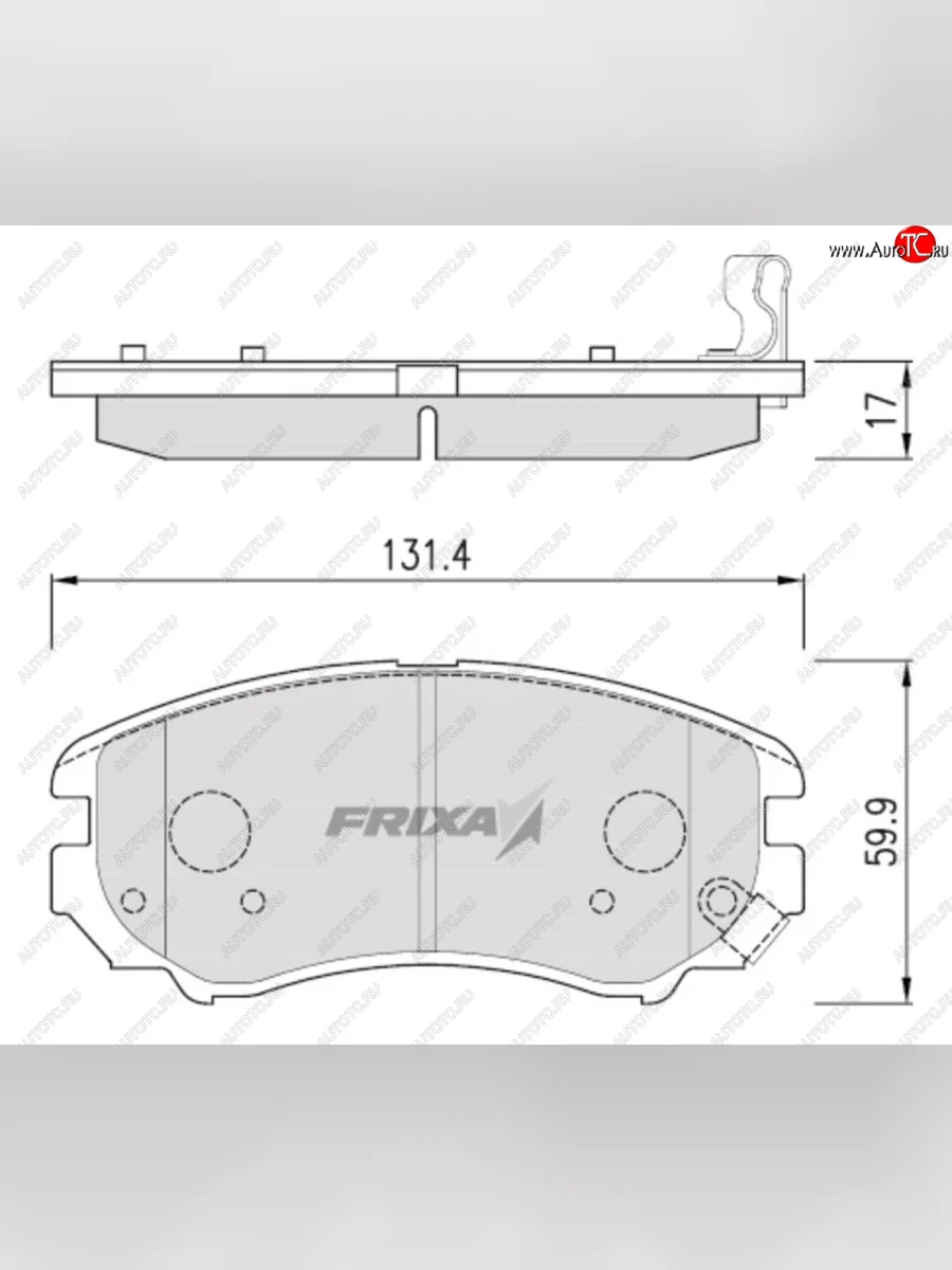 Колодки тормозные передние (4шт.) HANKOOK FRIXA Hyundai Sonata NF дорестайлинг (2004-2008)  в Перми Пермском крае