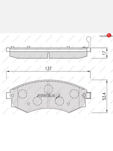 Колодки тормозные передние (4шт.) HANKOOK FRIXA Hyundai Coupe (1996-2000)