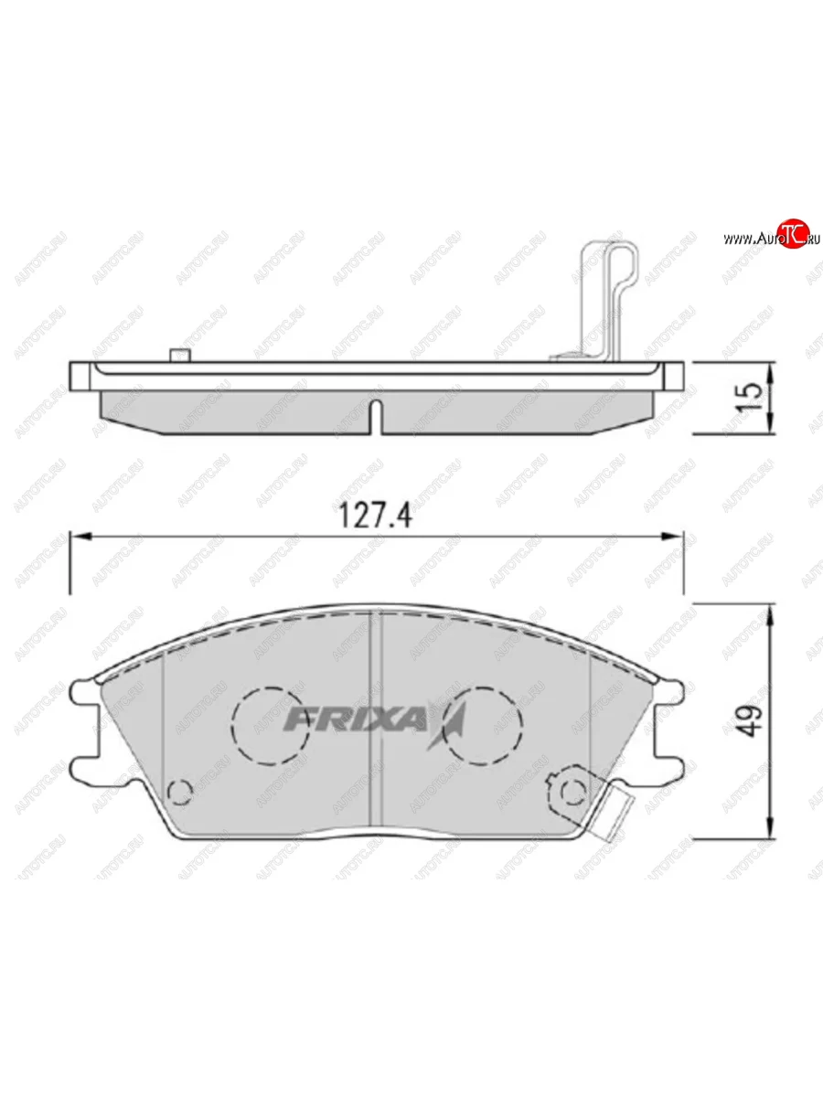 Колодки тормозные передние (4шт.) HANKOOK FRIXA Hyundai Getz TB хэтчбэк 5 дв. рестайлинг (2005-2010)  в Керчи Республика Крым
